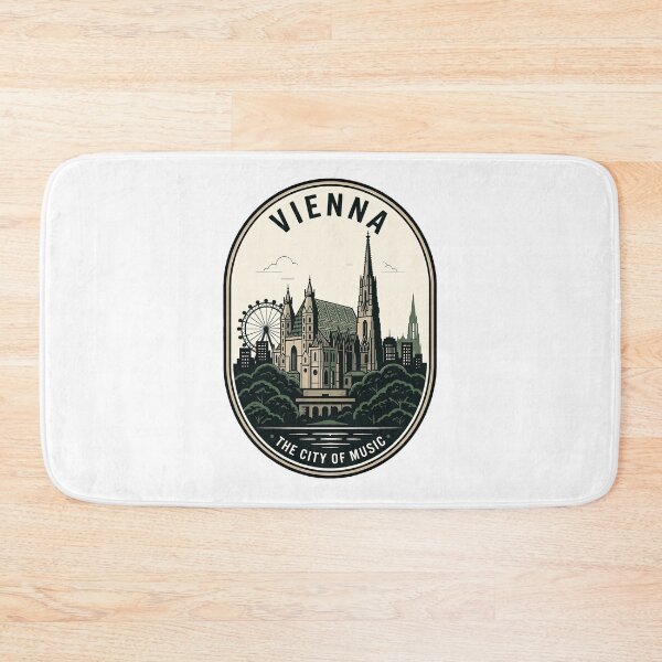 Artikelvorschau, Vintage-Skyline von Wien, Österreich, Stadt der Musik entworfen und verkauft von k3rstman1.