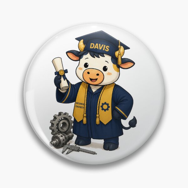 Item preview, UC Davis Cow (Graduation//Mechanical Engineer) designed and sold by Mr.designer.