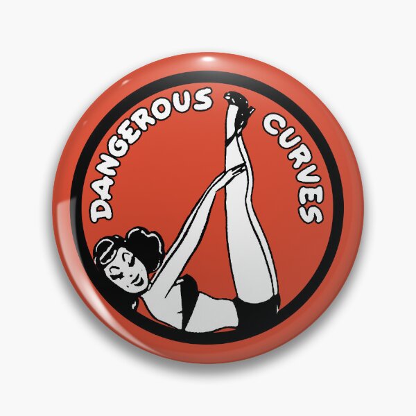 Item preview, Dangerous Curves Rockabilly Hot Rod Vintage Pin Up Rebel Girl Pop Art designed and sold by wmxdesign.