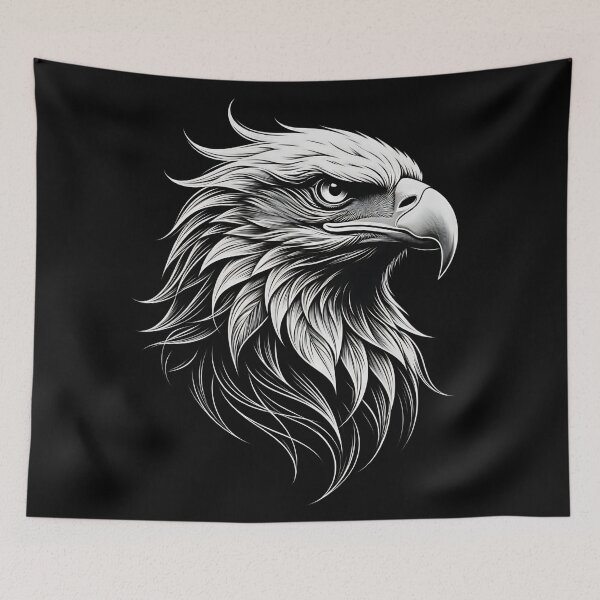 Item preview, Majestic Bald Eagle Head Tattoo Style designed and sold by UrbanPrts.
