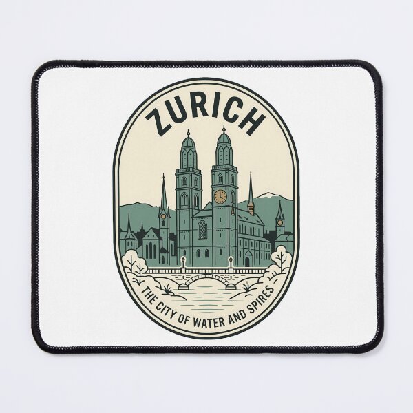 Item preview, Zurich Switzerland Travel Emblem City of Spires designed and sold by k3rstman1.