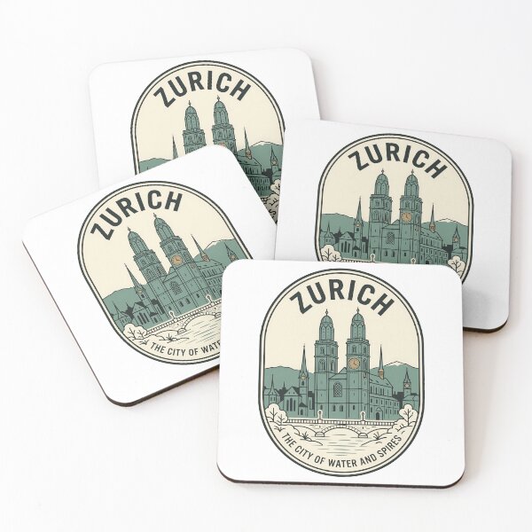 Item preview, Zurich Switzerland Travel Emblem City of Spires designed and sold by k3rstman1.