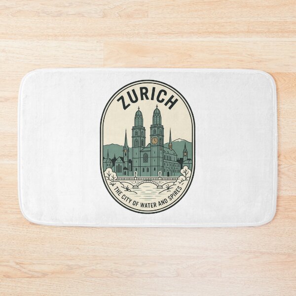 Item preview, Zurich Switzerland Travel Emblem City of Spires designed and sold by k3rstman1.