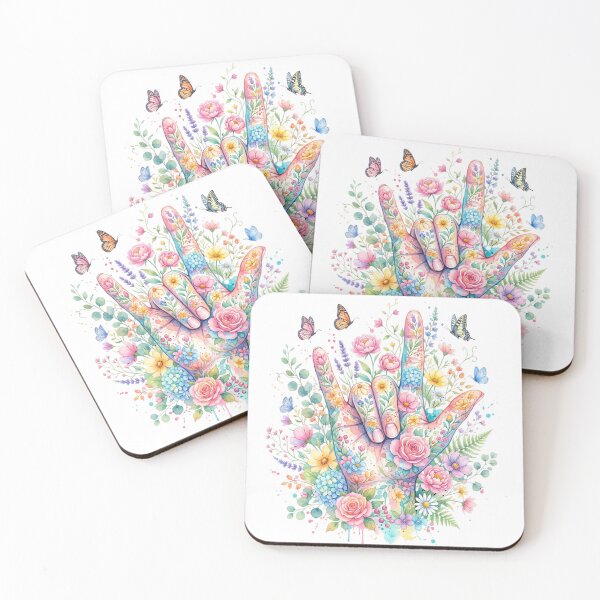 Item preview, I Love You Sign Language Floral Butterflies T-Shirt, ASL Love Gift, Deaf Pride Graphic Tee, Butterfly Hands Shirt designed and sold by pipolabco.