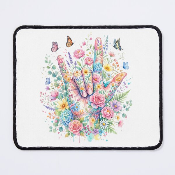 Item preview, I Love You Sign Language Floral Butterflies T-Shirt, ASL Love Gift, Deaf Pride Graphic Tee, Butterfly Hands Shirt designed and sold by pipolabco.
