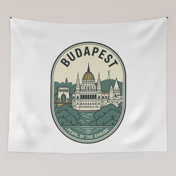 Item preview, Vintage Budapest Hungary Pearl of the Danube Badge designed and sold by k3rstman1.