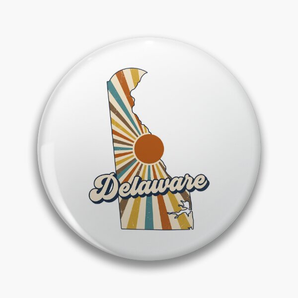 Item preview, Delaware Retro Sunset State Silhouette – Vintage Distressed Design designed and sold by Paper Drip.