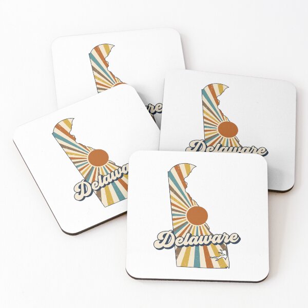 Item preview, Delaware Retro Sunset State Silhouette – Vintage Distressed Design designed and sold by Paper Drip.