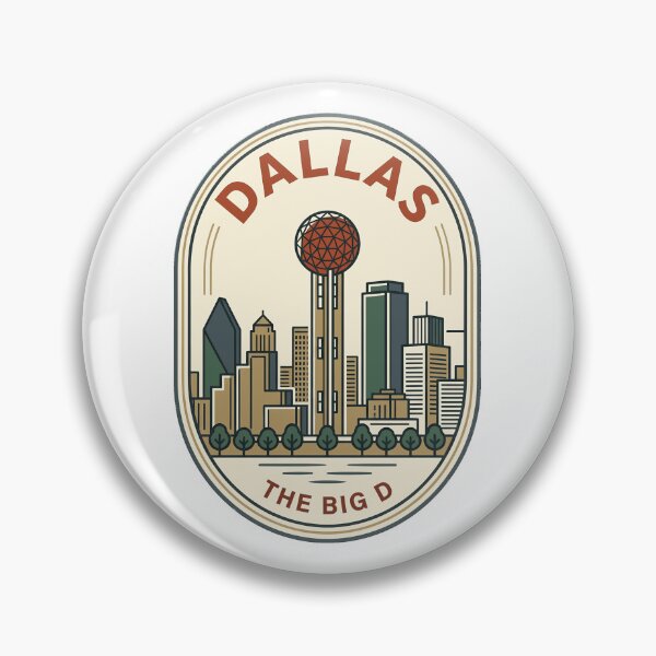Item preview, Vintage Dallas Texas Skyline Retro City Badge designed and sold by k3rstman1.