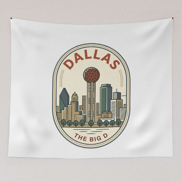 Item preview, Vintage Dallas Texas Skyline Retro City Badge designed and sold by k3rstman1.