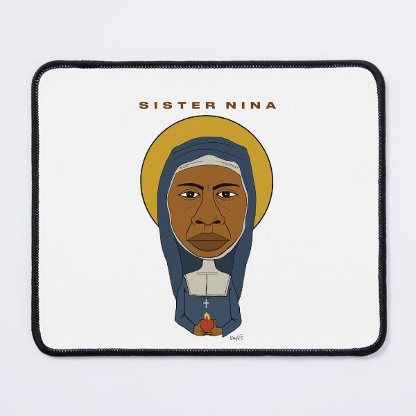 Item preview, A drawn portrait of Nina Simone in religious attire. designed and sold by Eric Sintès.