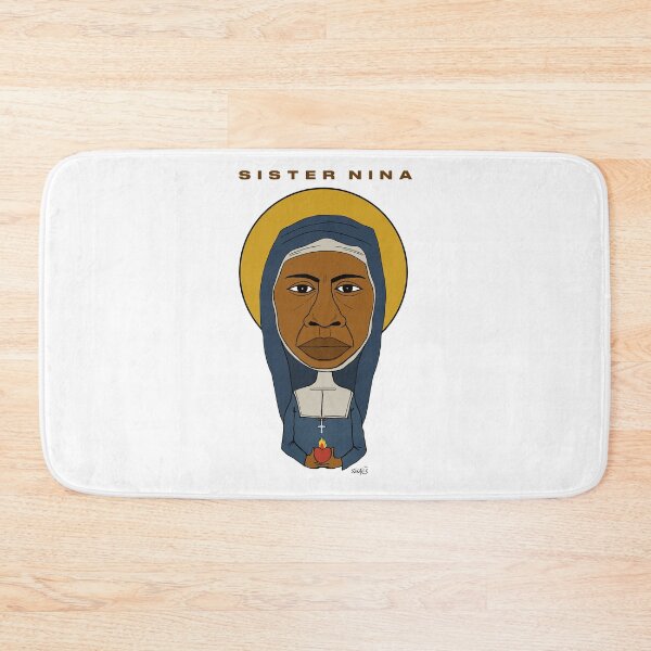 Item preview, A drawn portrait of Nina Simone in religious attire. designed and sold by Eric Sintès.