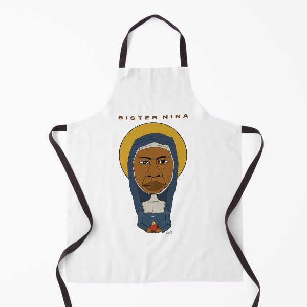 Item preview, A drawn portrait of Nina Simone in religious attire. designed and sold by Eric Sintès.