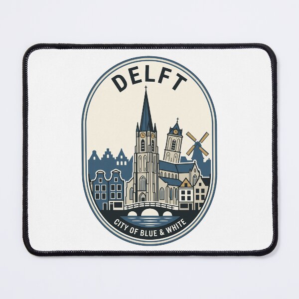 Item preview, Vintage Delft Netherlands Travel Badge Cityscape designed and sold by k3rstman1.