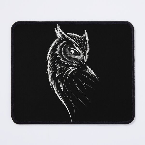 Item preview, Dark Aesthetic Owl Portrait Linework Graphic designed and sold by UrbanPrts.
