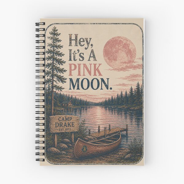 Item preview, Hey, It’s A Pink Moon – Camp Drake 1972 Vintage Summer Camp Folk Shirt designed and sold by DiamondSkyShirt.