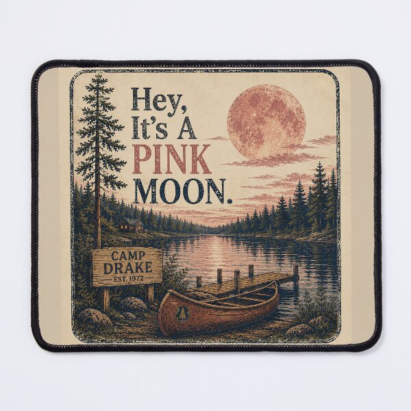 Item preview, Hey, It’s A Pink Moon – Camp Drake 1972 Vintage Summer Camp Folk Shirt designed and sold by DiamondSkyShirt.