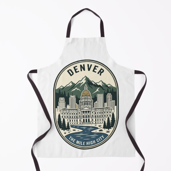 Item preview, Retro Denver Mile High City Skyline Mountains designed and sold by k3rstman1.