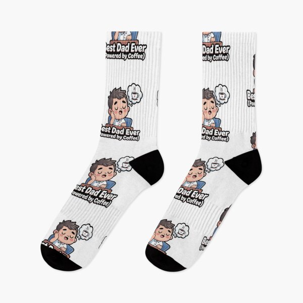 Item preview, Best Dad Ever Powered by Coffee – Funny Kawaii Father’s Day designed and sold by InspiredCreatives.