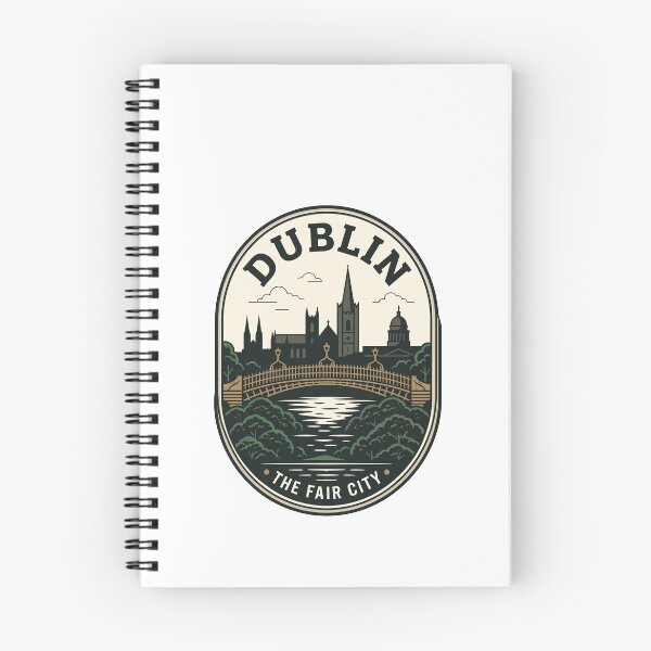 Item preview, Vintage Dublin Ireland Skyline Ha'penny Bridge Badge designed and sold by k3rstman1.