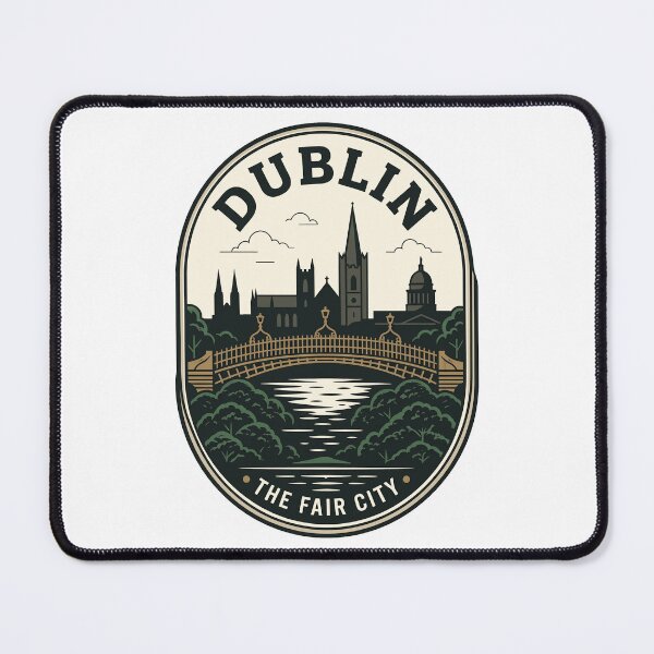 Item preview, Vintage Dublin Ireland Skyline Ha'penny Bridge Badge designed and sold by k3rstman1.