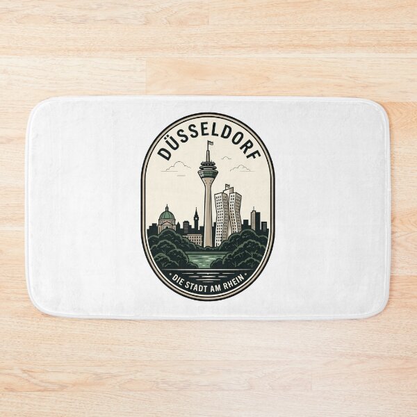 Item preview, Vintage Dusseldorf Germany Skyline Travel Badge designed and sold by k3rstman1.