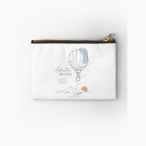 Item preview, Adventure Awaits Hot Air Balloon Art Print designed and sold by Newthingzy.