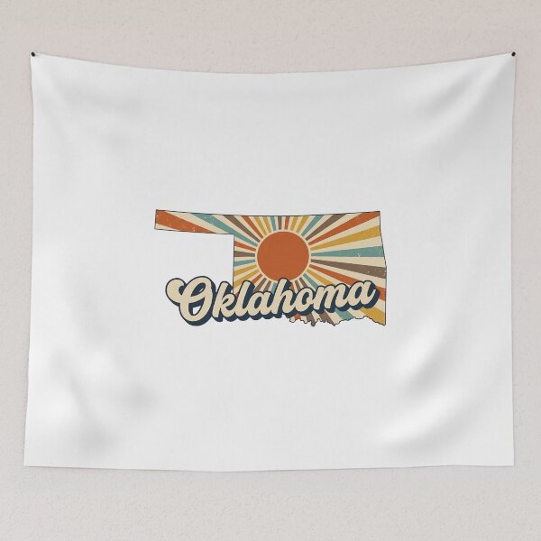 Item preview, Oklahoma Retro Sunset State Silhouette – Vintage Distressed Design designed and sold by Paper Drip.