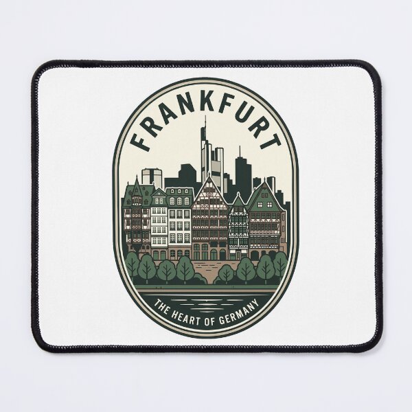 Item preview, Frankfurt Germany Skyline Vintage Travel Badge designed and sold by k3rstman1.