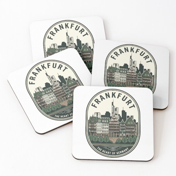 Item preview, Frankfurt Germany Skyline Vintage Travel Badge designed and sold by k3rstman1.