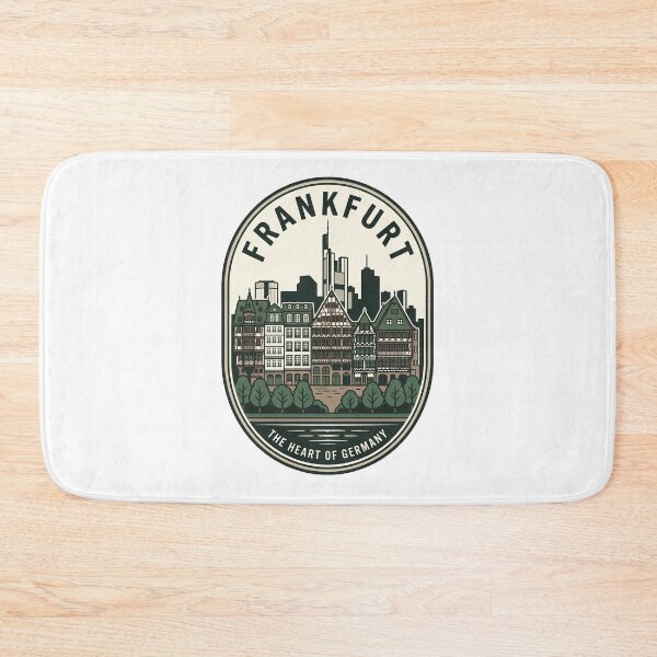 Item preview, Frankfurt Germany Skyline Vintage Travel Badge designed and sold by k3rstman1.