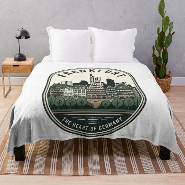 Item preview, Frankfurt Germany Skyline Vintage Travel Badge designed and sold by k3rstman1.