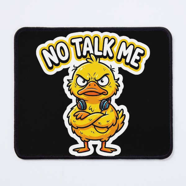 Item preview, No Talk Me – Funny Angry Duck Meme Graphic Tee designed and sold by SOFWIN.