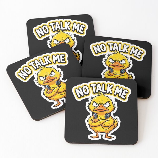 Item preview, No Talk Me – Funny Angry Duck Meme Graphic Tee designed and sold by SOFWIN.