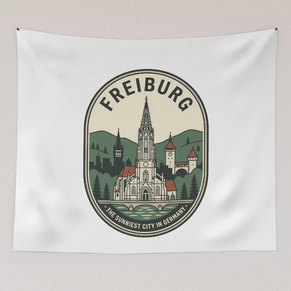 Item preview, Vintage Freiburg Germany Sunniest City Travel Emblem designed and sold by k3rstman1.