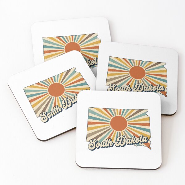 Item preview, Sorth Dakota Retro Sunset State Silhouette – Vintage Distressed Design designed and sold by Paper Drip.