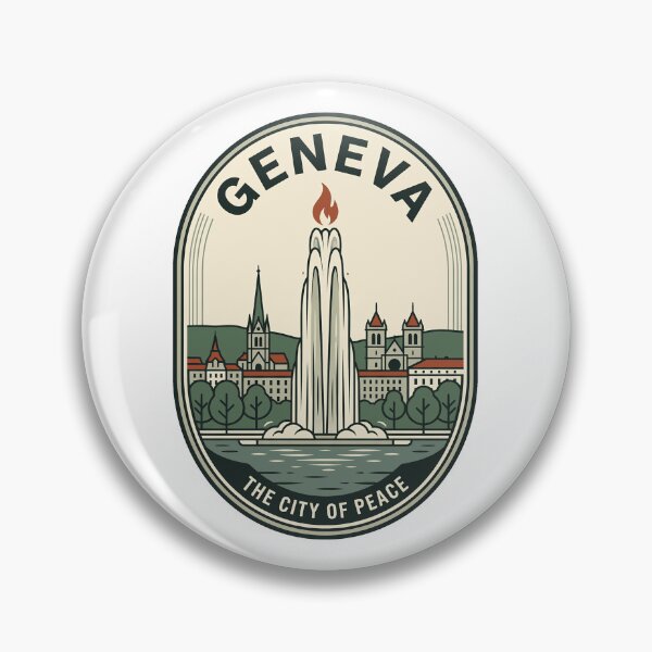 Item preview, Vintage Geneva Switzerland City Of Peace Badge designed and sold by k3rstman1.