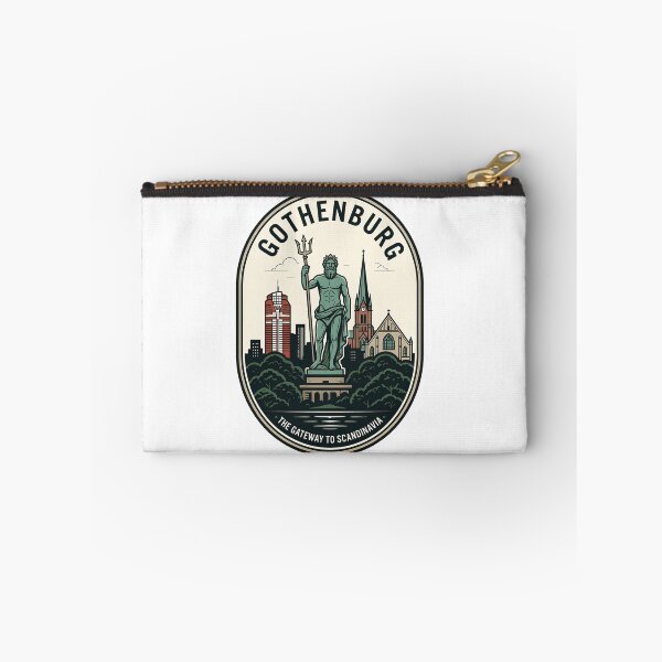 Item preview, Gothenburg Sweden Poseidon Statue Vintage Travel Badge designed and sold by k3rstman1.