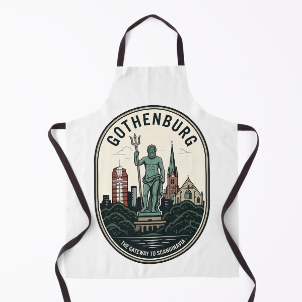 Item preview, Gothenburg Sweden Poseidon Statue Vintage Travel Badge designed and sold by k3rstman1.