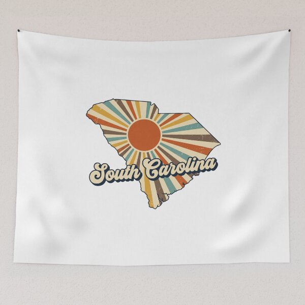 Item preview, South Carolina Retro Sunset State Silhouette – Vintage Distressed Design designed and sold by Paper Drip.