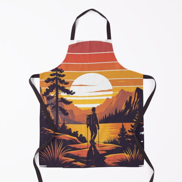 Artikelvorschau, Retro-Wander-T-Shirt mit Sonnenuntergangsmotiv – Vintage-Bergwander-T-Shirt mit Grafik für Outdoor-Abenteuer-Liebhaber entworfen und verkauft von PaleInk.