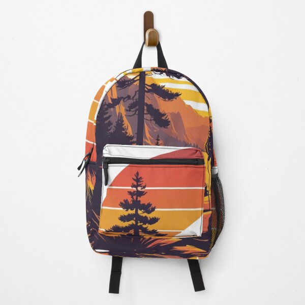 Item preview, Retro Sunset Hiker T-Shirt — Vintage Mountain Hiking Graphic Tee for Outdoor Adventure Lovers designed and sold by PaleInk.