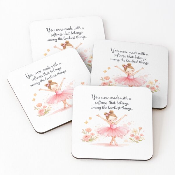 Item preview, You Were Made With a Softness Cute Ballerina Girls Inspirational Quote designed and sold by LoveNurseries.