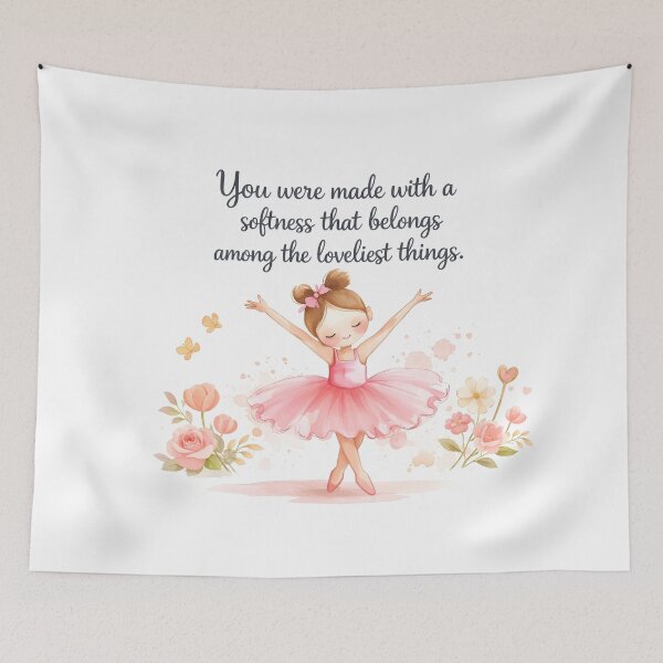 Item preview, You Were Made With a Softness Cute Ballerina Girls Inspirational Quote designed and sold by LoveNurseries.