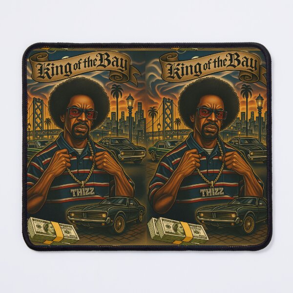 Item preview, King of The Bay Mac Dre Poster – Hyphy Era Tribute Tattoo Illustration designed and sold by DyfunctionalTee.
