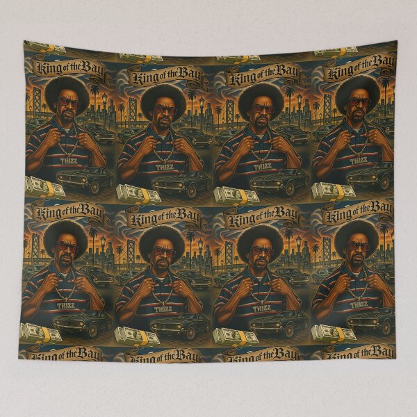 Item preview, King of The Bay Mac Dre Poster – Hyphy Era Tribute Tattoo Illustration designed and sold by DyfunctionalTee.