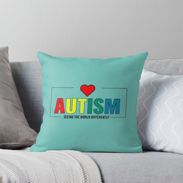 Item preview, Autism awareness sign with heart and colorful letters designed and sold by Rue Market.
