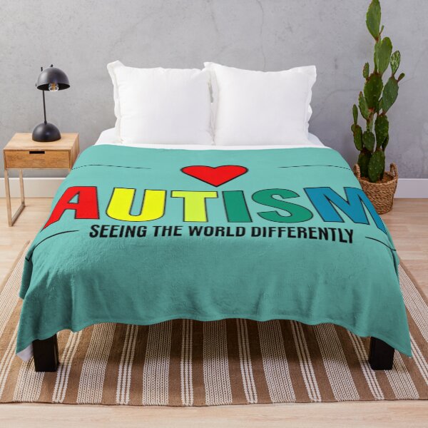 Item preview, Autism awareness sign with heart and colorful letters designed and sold by Rue Market.
