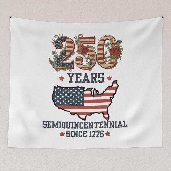 Item preview, 250 Years Semiquincentennial Patriotic USA Flag America 1776–2026 designed and sold by ArtByKatti.