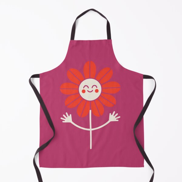 Item preview, Cute smiling red daisy flower character with open arms designed and sold by Rue Market.